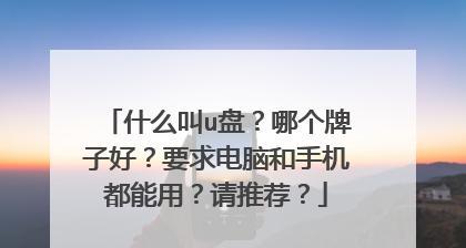 如何简单修复受损的U盘（简单易行的修复方法）