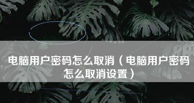 如何设置台式电脑开机密码（保护个人隐私）